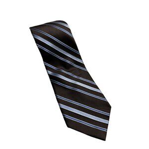 Michael Kors Brown‎ Blue Striped Silk Men’s Tie